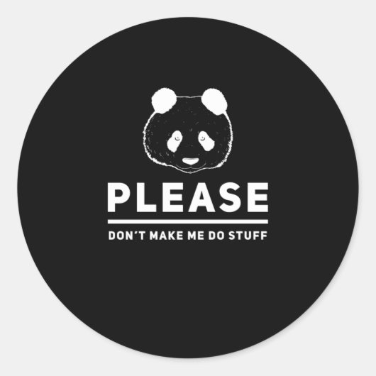 Panda Sweet Funny Funny Koala Animals Ronde Sticker (Voorkant)