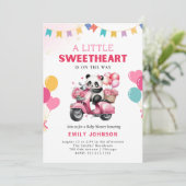 Panda Sweetheart Baby shower Kaart (Staand voorkant)