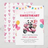 Panda Sweetheart Baby shower Kaart (Voorkant / Achterkant)