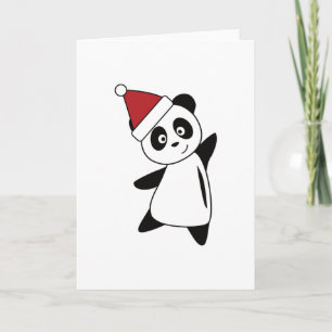 Panda Teddy Bear Kerstmis Dieren voor Kinderen Kaart
