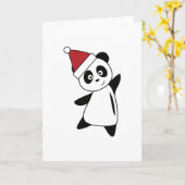 Panda Teddybeer Kerst Cute Dieren Voor Kinderen Kaart (Gele Bloem)