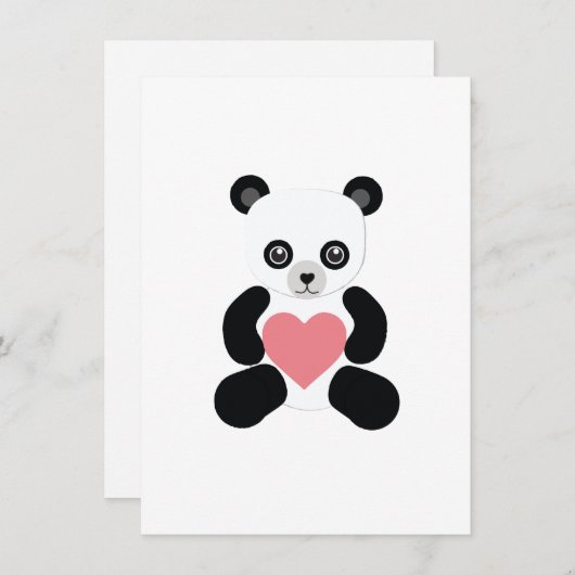 Panda teddybeer met hart Kaart (Voorkant / Achterkant)