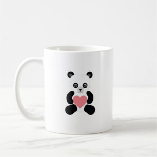 Panda teddybeer met hart koffiemok