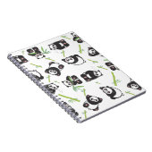 panda tegel blauw notitieboek (Rechterzijde)
