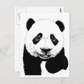 Panda-tekening Briefkaart (Voorkant / Achterkant)