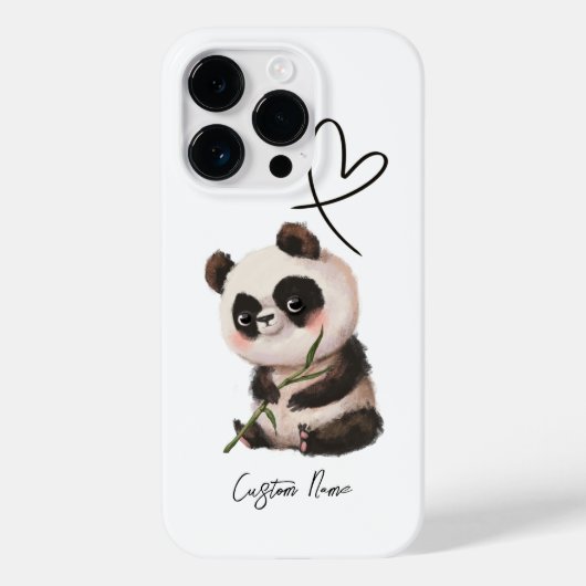 Panda-telefoondraagtas aanpassen Case-Mate iPhone case (Achterkant)