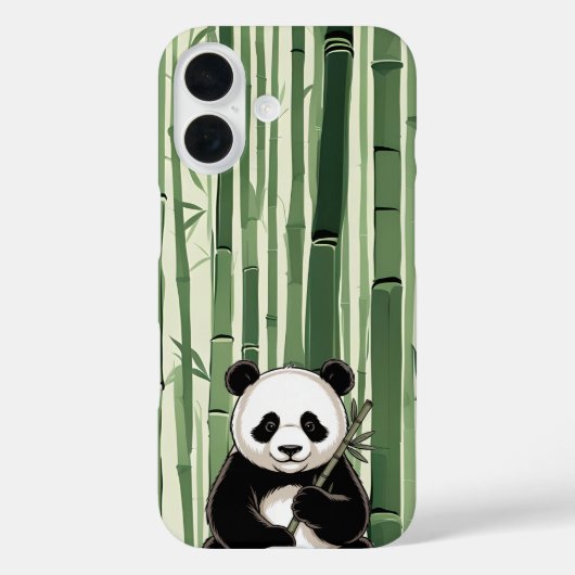 Panda Telefoonhoesje met Bamboe Case-Mate iPhone Case (Achterkant)