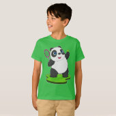 Panda Tennis Tennis racket T-shirt (Voorkant volledig)