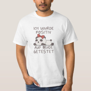 Panda testte positief voor gespannen slaapstand t-shirt