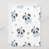 Panda Theme First Birthday Invitation Kaart (Achterkant)