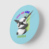 🕒 Panda Time Labels – Tick Tock met schattigheid! Ronde Klok (Hoek)