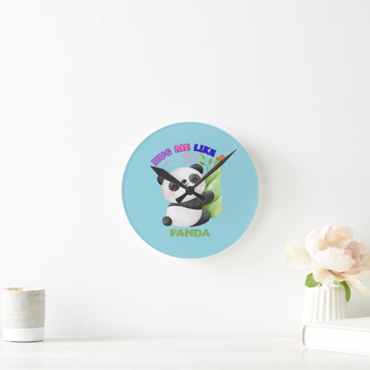 🕒 Panda Time Labels – Tick Tock met schattigheid! Ronde Klok (Huis)