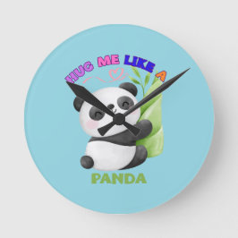 🕒 Panda Time Labels – Tick Tock met schattigheid! Ronde Klok