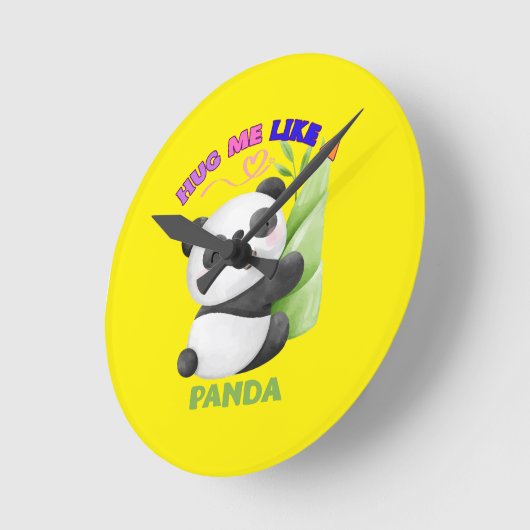 🕒 Panda Time Labels – Tick Tock met schattigheid! Ronde Klok (Hoek)