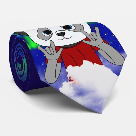 Panda Together Stropdas (Opgerold)