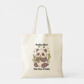 Panda Tote Bag – Rustig Aan & Lach (Achterkant)