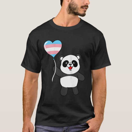 Panda Trans Pride HE-ballon T-shirt (Voorkant)