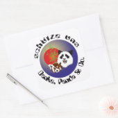 Panda Treffen Aufkleber Vierkante Sticker (Envelop)