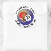Panda Treffen Aufkleber Vierkante Sticker (Tas)