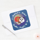 Panda Treffen Aufkleber Vierkante Sticker (Envelop)