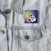 Panda Treffen Buttonnen Vierkante Button 5,1 Cm (In situ)