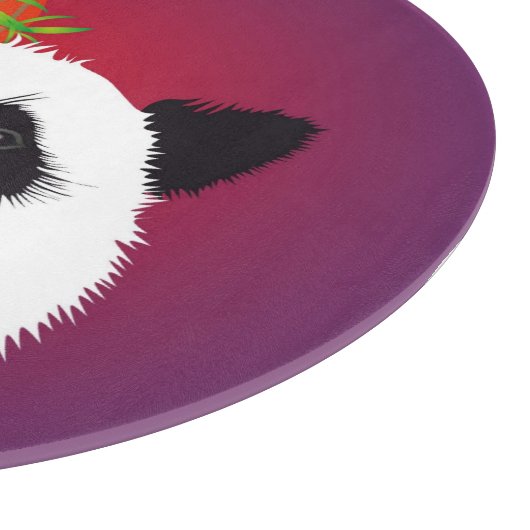 Panda Treffen Glasbrett Snijplank (Hoek)