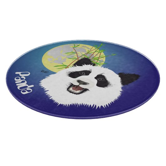 Panda Treffen Glasbrett Snijplank (Hoek)