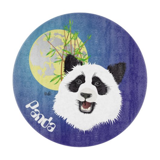 Panda Treffen Glasbrett Snijplank (Voorkant)
