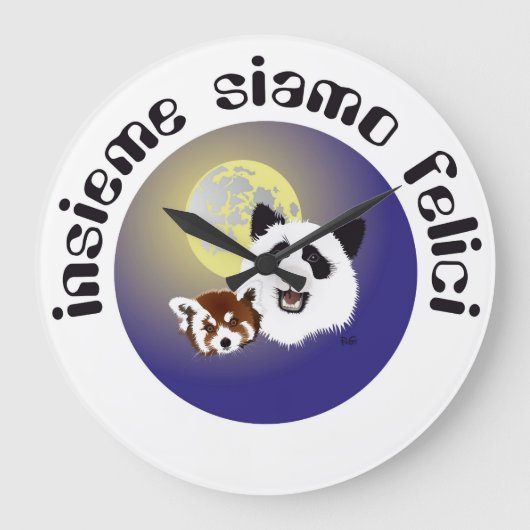 Panda Treffen Uhr Grote Klok (Voorkant)