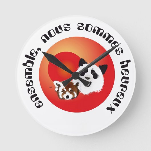 Panda Treffen Uhr Ronde Klok (Voorkant)