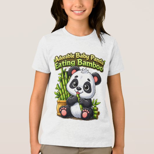 panda Tri-Blend shirt (Voorkant)