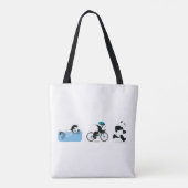 Panda Triathlon Canvas tas (Achterkant)