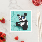 Panda Turquoise Birthday Servetten (Insitu)