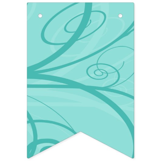 Panda Turquoise Birthday Vlaggetjes (Eerste vlag)