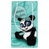 Panda Turquoise Klein Cadeauzakje (Voorkant)