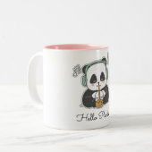 panda tweekleurige koffiemok (Voorkant links)