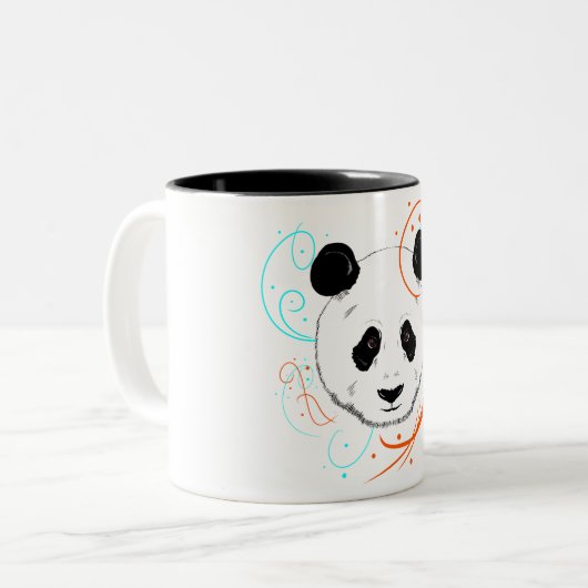 Panda Tweekleurige Koffiemok (Voorkant links)
