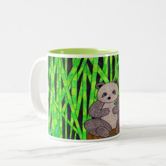 Panda - Tweekleurige mok (Voorkant links)