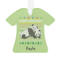 Panda Ugly KerstSweater Wildlife Series