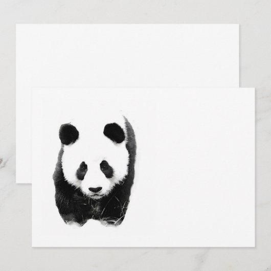 Panda Uitnodigingen (Voorkant / Achterkant)