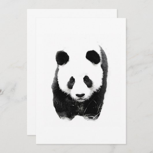 Panda Uitnodigingen (Voorkant / Achterkant)