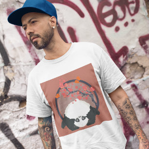 Panda under Blooming Sakura T-Shirt