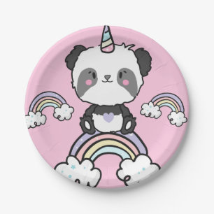 Panda Unicorn Girly Paper Bord