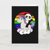 Panda Unicorn Rainbow Animals Pandas Unicorns Kaart (Voorkant)