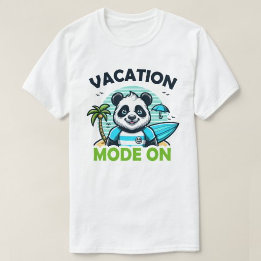 Panda Vakantie modus aan T-shirt (Design voorkant)