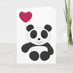 Panda Valentijn Feestdagen Kaart