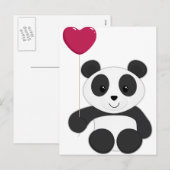 Panda Valentijn Feestdagenkaart (Voorkant / Achterkant)