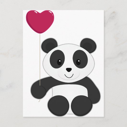 Panda Valentijn Feestdagenkaart (Voorkant)