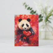 Panda Valentijnsdag Briefkaart (Staand voorkant)