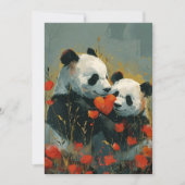Panda Valentijnsdag  Feestdagenkaart (Voorkant)